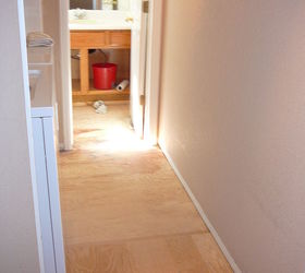 before and after diy half bath all products purchased from home store, bathroom ideas, home improvement, Hallway before