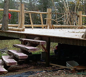 single stringer semi spiral stairs still a work in progress, decks, outdoor living