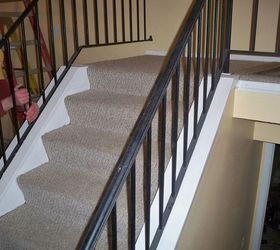 new oak stairs and railings, flooring, stairs, woodworking projects