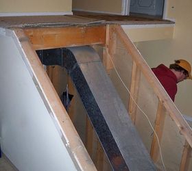new oak stairs and railings, flooring, stairs, woodworking projects
