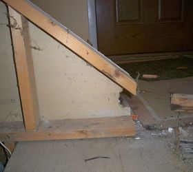 new oak stairs and railings, flooring, stairs, woodworking projects