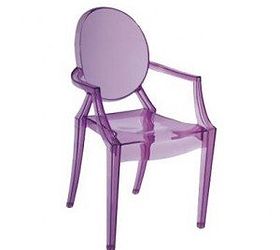 seductive and deep shades of purple from soft lilacs to regal amethys, home decor, Purple Furniture AccEase into purple furniture with the soft hue of a transparent Louis Ghost Armchair