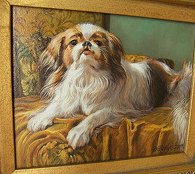 have been a professional artist most all my life this is my precious dog bandit, painting, Have been a professional artist most all my life this is my precious dog Bandit he is a Japanese Chin great breed Loved painting him in my front parlor where this portrait hangs w my other paintings of family