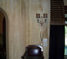 a weathered plaster finish glazes mimic waterstains and calcifications this, painting