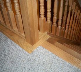 new oak stairs and railings, flooring, stairs, woodworking projects
