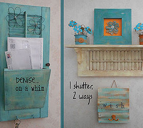 repurposing a shutter in 2 ways, home decor, repurposing upcycling, 1 shutter 2 ways