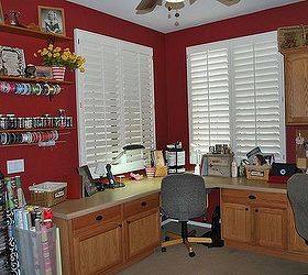 craft room spring clean reorganization, cleaning tips, craft rooms, home office, Creative work surface with drawers full of tools and supplies
