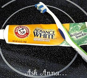 how to clean your glass cooktop, appliances, cleaning tips, I ve used baking soda to clean my stovetop in the past so I thought I d try using the Arm Hammer toothpaste instead of making my own paste It worked GREAT