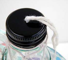 a butterfly feeder jar, crafts, Use string fabric or a piece of sponge inserted into the lid through a small hole