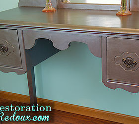 vintage silver vanity, painted furniture