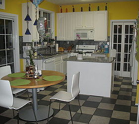 you want your own island make one diy kitchen island, diy, home decor, how to, kitchen design, kitchen island, AFTER kitchen Island HAPPY Cook Do not know how I cooked without it since this picture the kitchen has gone another transformation and am looking to resurface the cabinets soon