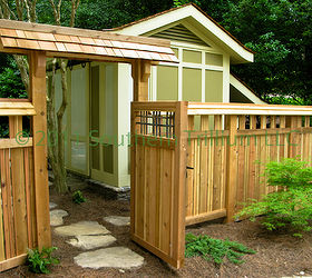 wanted to share some photos of a project we enjoyed working on in 2010 the client, fences, outdoor living, Angled view with open gate