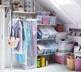 hi hometalkers check out my album of bonus rooms it s that one spare room in the, home decor, Storage I store in clear container so I know exactly what s in there without going into the boxes