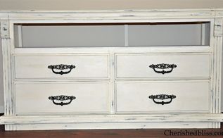 Dresser Converted Into TV Stand | Hometalk Dresser Converted Into TV Stand | Hometalk - dresser turned tv stand, painted furniture, repurposing upcycling, I removed the drawers and Ashley Thurman