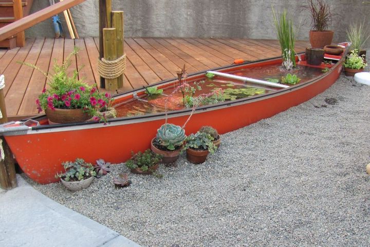 Fun example of a Conoe water feature in a garden 
