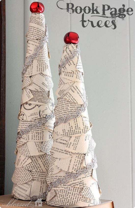 DIY Book Page Christmas Trees  Hometalk