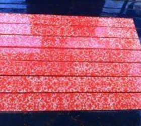 painted rug, flooring, painting, Back porch painted rug