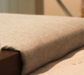 how to upholster a headboard using a curtain panel, home decor, painted furniture, reupholster, window treatments