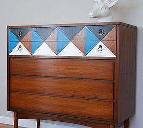 Painted Geometric Mid Century Dresser Hometalk
