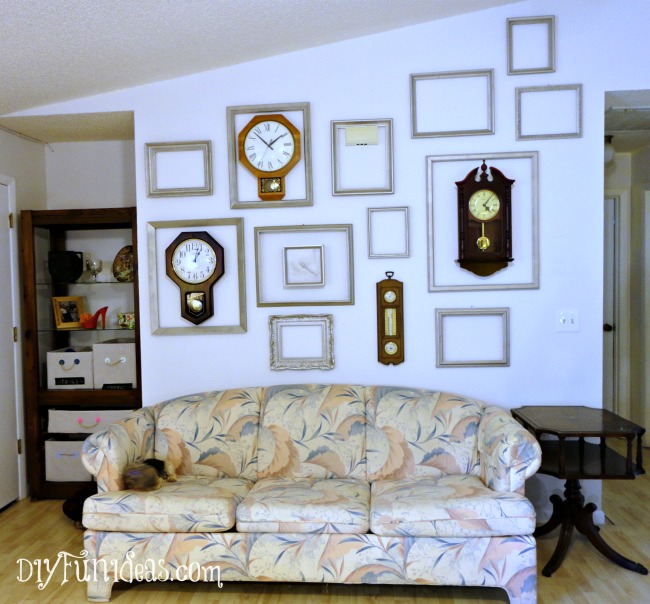 Meaningful Wall Decor With Gallery Walls Diy Better Homes Gallery Wall Vintage Frames Spray Painted White French Chalk Paint Painting Decor