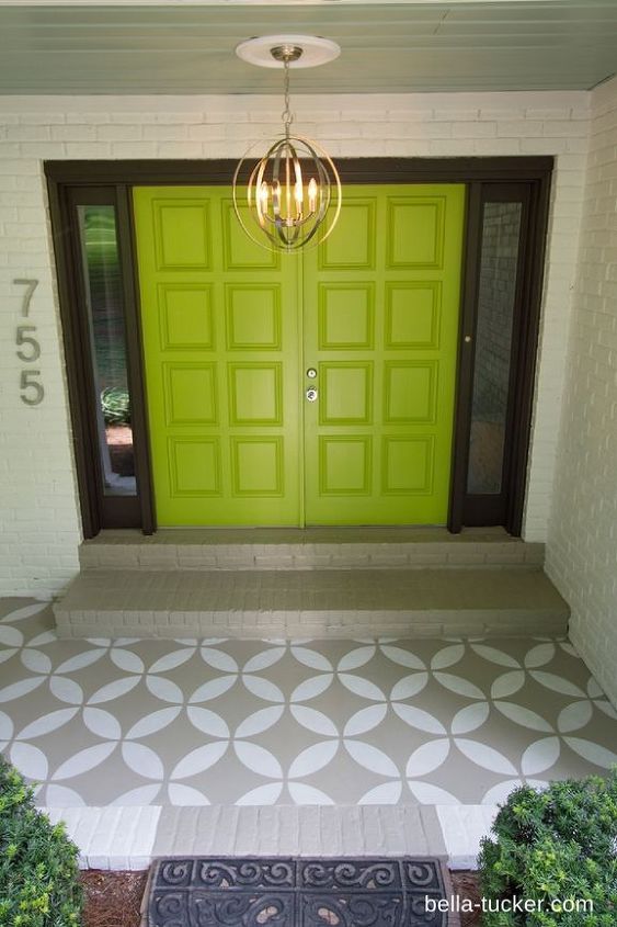 stenciled and painted front porch makeover | hometalk stenciled and painted front porch makeover | hometalk