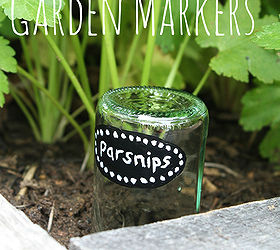 diy upcycled glass bottle garden markers crafts diy gardening