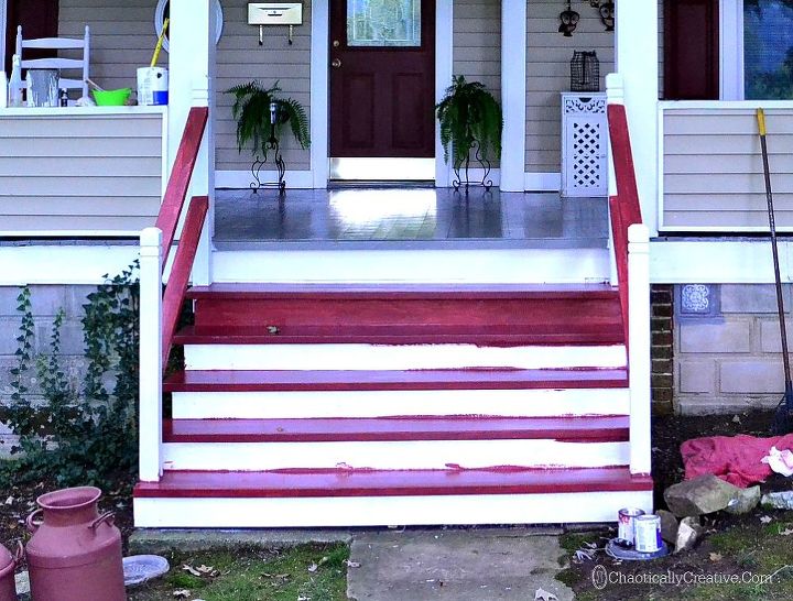 Paint and Stencil Porch Stair Redo Hometalk Paint and Stencil Porch Stair Redo Hometalk