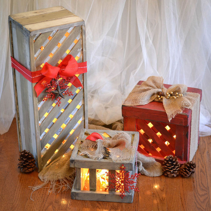 How to make wooden present Christmas decorations for the porch | Hometalk