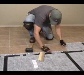 heated floor tile in a snap, flooring, tile flooring, tiling