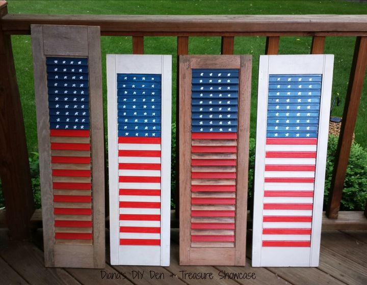 easy shutter flag, crafts, patriotic decor ideas, repurposing upcycling, seasonal holiday decor