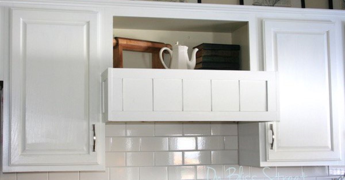 DIY Built-in Range Hood Cover. Cover Your Existing Hood for $20
