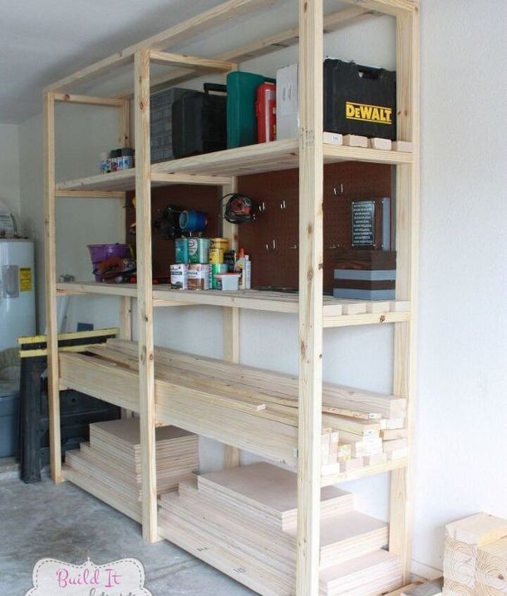 The Best DIY Wood & Pallet Ideas - Kitchen Fun With My 3 Sons Easy DIY Garage Shelving! | Hometalk