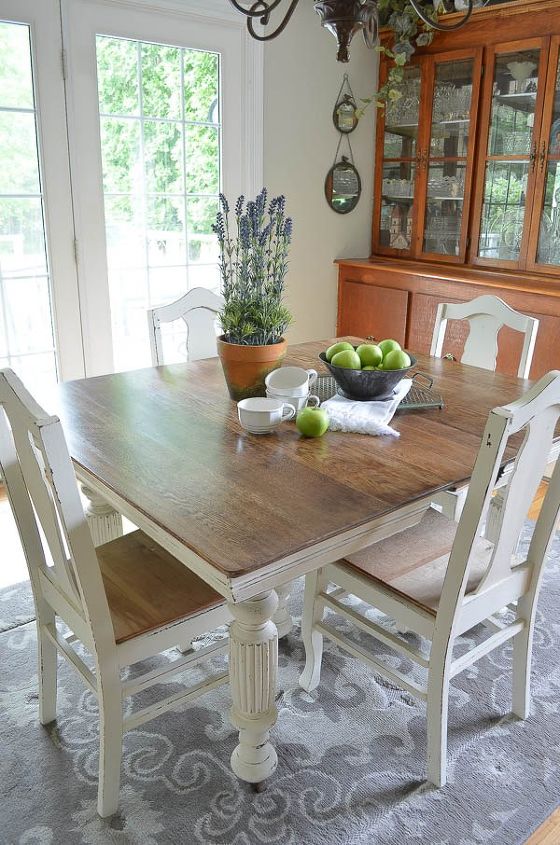 Chalk Paint Grandma's Antique Dining Table and Chairs | Hometalk