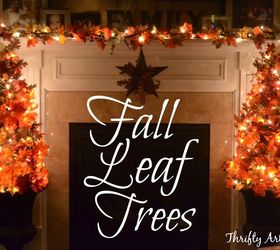 easy diy fall leaves potted topiary tree from a tomato cage, crafts, repurposing upcycling, seasonal holiday decor