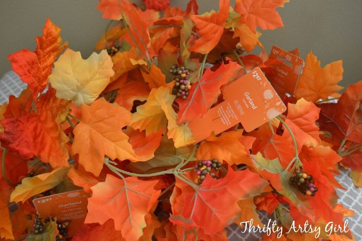 easy diy fall leaves potted topiary tree from a tomato cage, crafts, repurposing upcycling, seasonal holiday decor