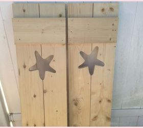 diy cape cod style starfish shutters, curb appeal, diy, woodworking projects