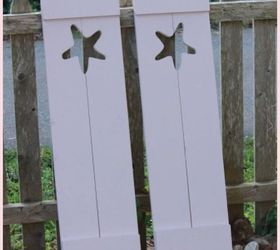 diy cape cod style starfish shutters, curb appeal, diy, woodworking projects