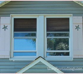 diy cape cod style starfish shutters, curb appeal, diy, woodworking projects