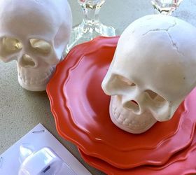 halloween decor light up skull, crafts, halloween decorations, seasonal holiday decor