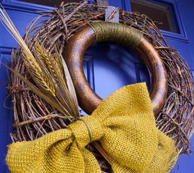rustic glam fall wreath, crafts, seasonal holiday decor, wreaths