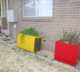 third and last painted file cabinet to garden planter sungold yellow, container gardening, gardening, repurposing upcycling, Painted in Sungold needs another coat