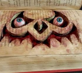 haunted book, crafts, halloween decorations