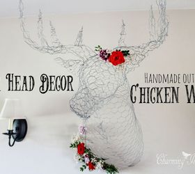 diy deer head made from chicken wire, crafts, wall decor