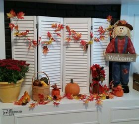 fun and easy fireplace screen, fireplaces mantels, repurposing upcycling, seasonal holiday decor