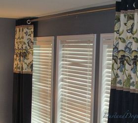 readymade makeover banded window treatment, home decor, reupholster, window treatments, windows