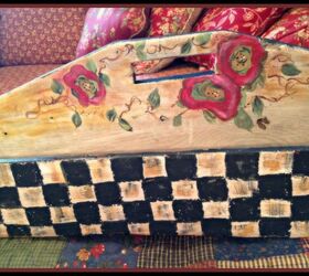 transforming a rustic tool caddy into a work of art, repurposing upcycling, Another view