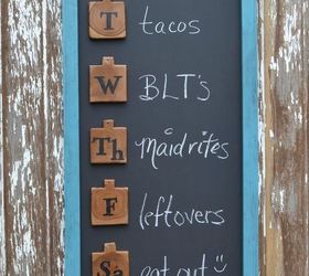 upcycled menu board, chalkboard paint, crafts, organizing, repurposing upcycling