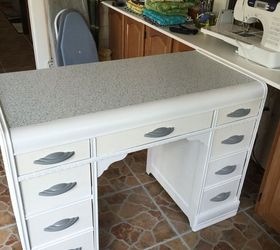 sewing cabinet from an old desk, painted furniture, repurposing upcycling