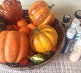 coastal cornucopia and chalk painted pumpkins, chalk paint, crafts, seasonal holiday decor