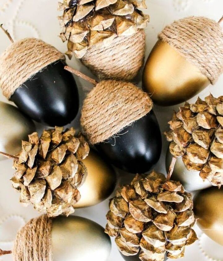 diy fall acorns, crafts, seasonal holiday decor